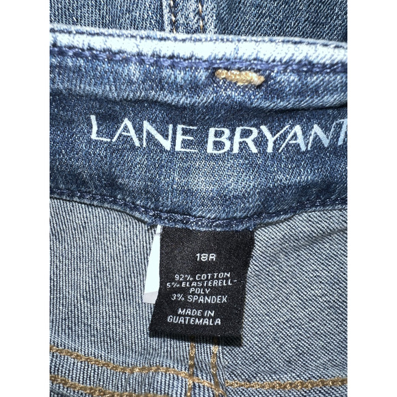 Lane Bryant Jeans Women's Size 18R Blue High-Rise Girlfriend Straight Crop Jean - Picture 7 of 7